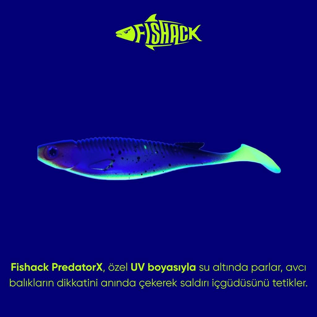 Silikon Balık - 10g 100mm - Fishack PredatorX - UV Boyalı - Blade