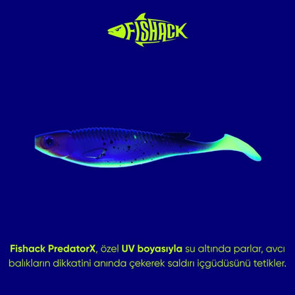 Silikon Balık - 10g 100mm - Fishack PredatorX - UV Boyalı - Blade