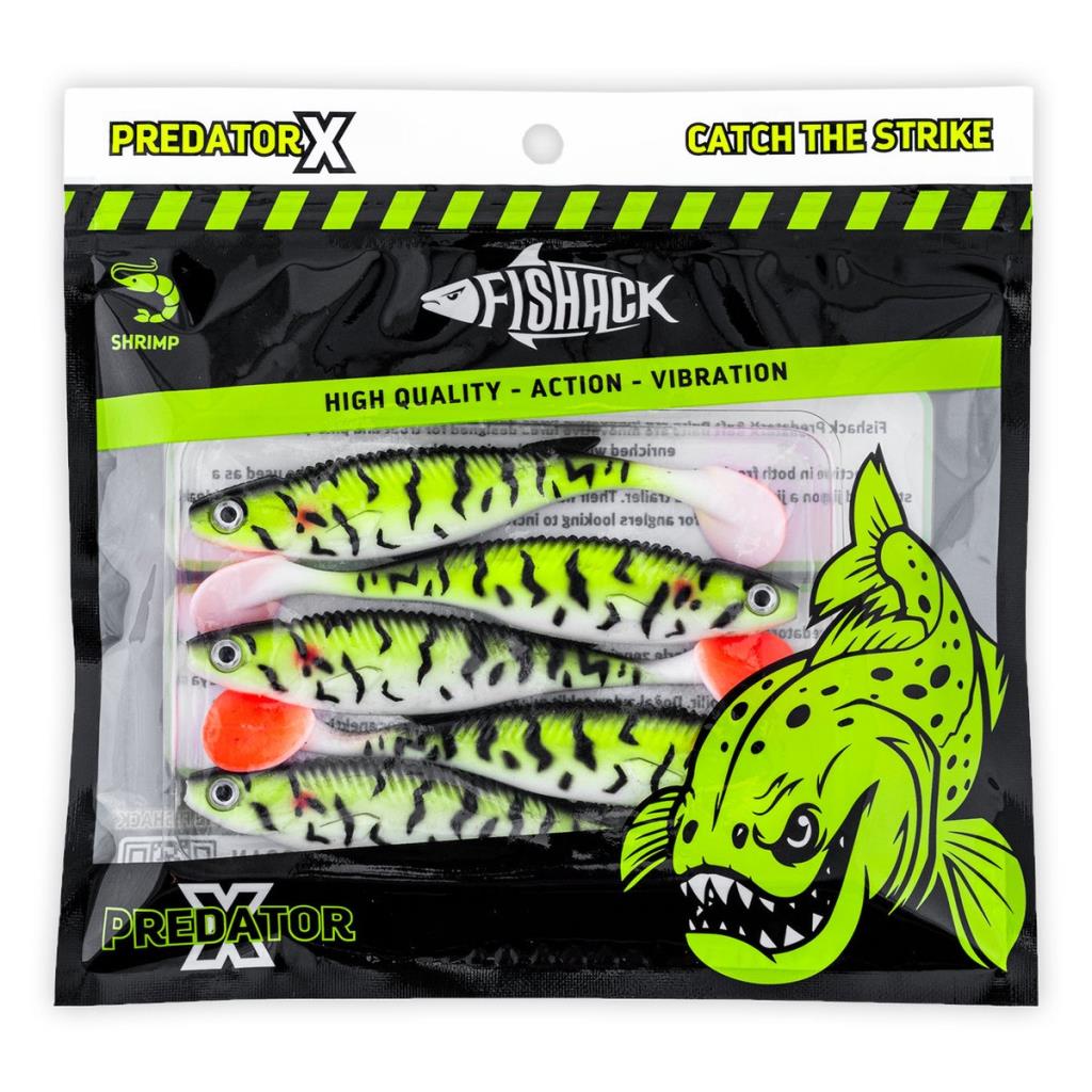 Silikon Balık - 10g 100mm - Fishack PredatorX - UV Boyalı - Bleed