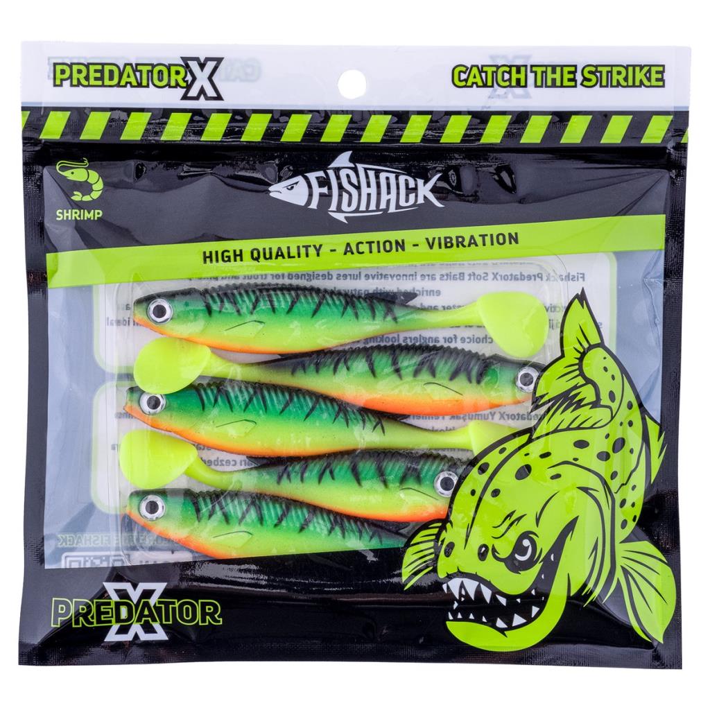 Silikon Balık - 10g 100mm - Fishack PredatorX - UV Boyalı - Drill