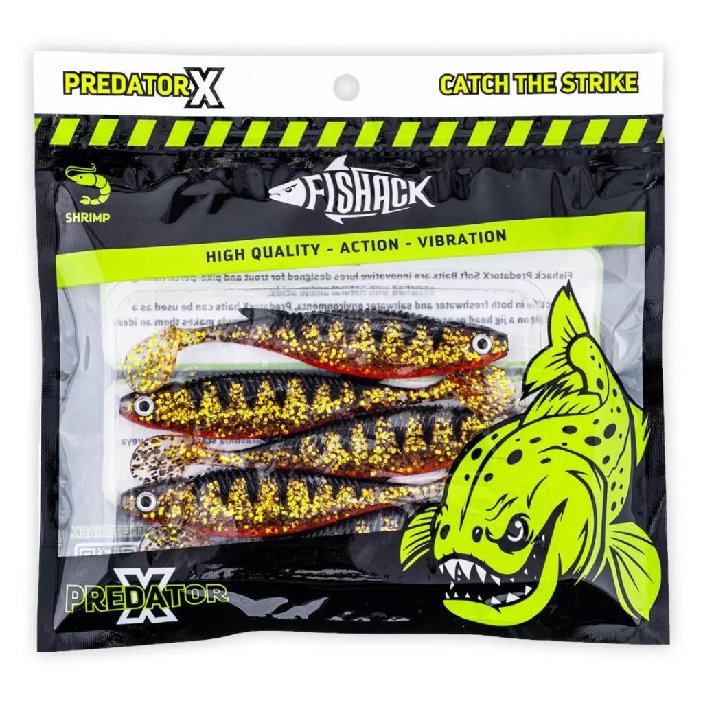 Silikon Balık - 10g 100mm - Fishack PredatorX - UV Boyalı - Lava