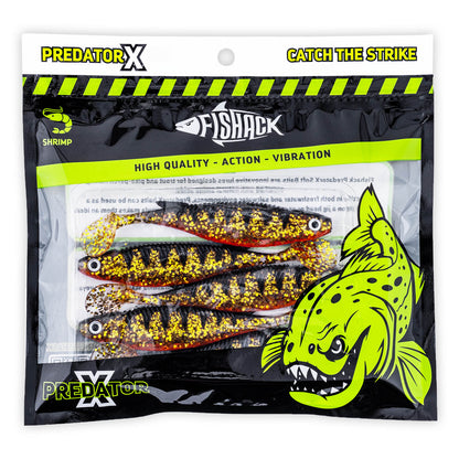 Silikon Balık - 10g 100mm - Fishack PredatorX - UV Boyalı - Lava