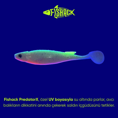 Silikon Balık - 10g 100mm - Fishack PredatorX - UV Boyalı - Mist