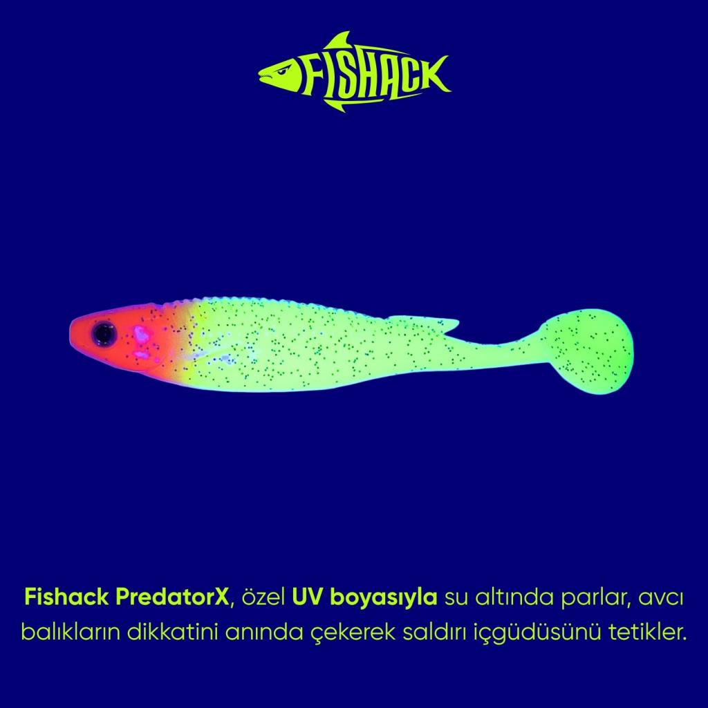 Silikon Balık - 10g 100mm - Fishack PredatorX - UV Boyalı - Solar