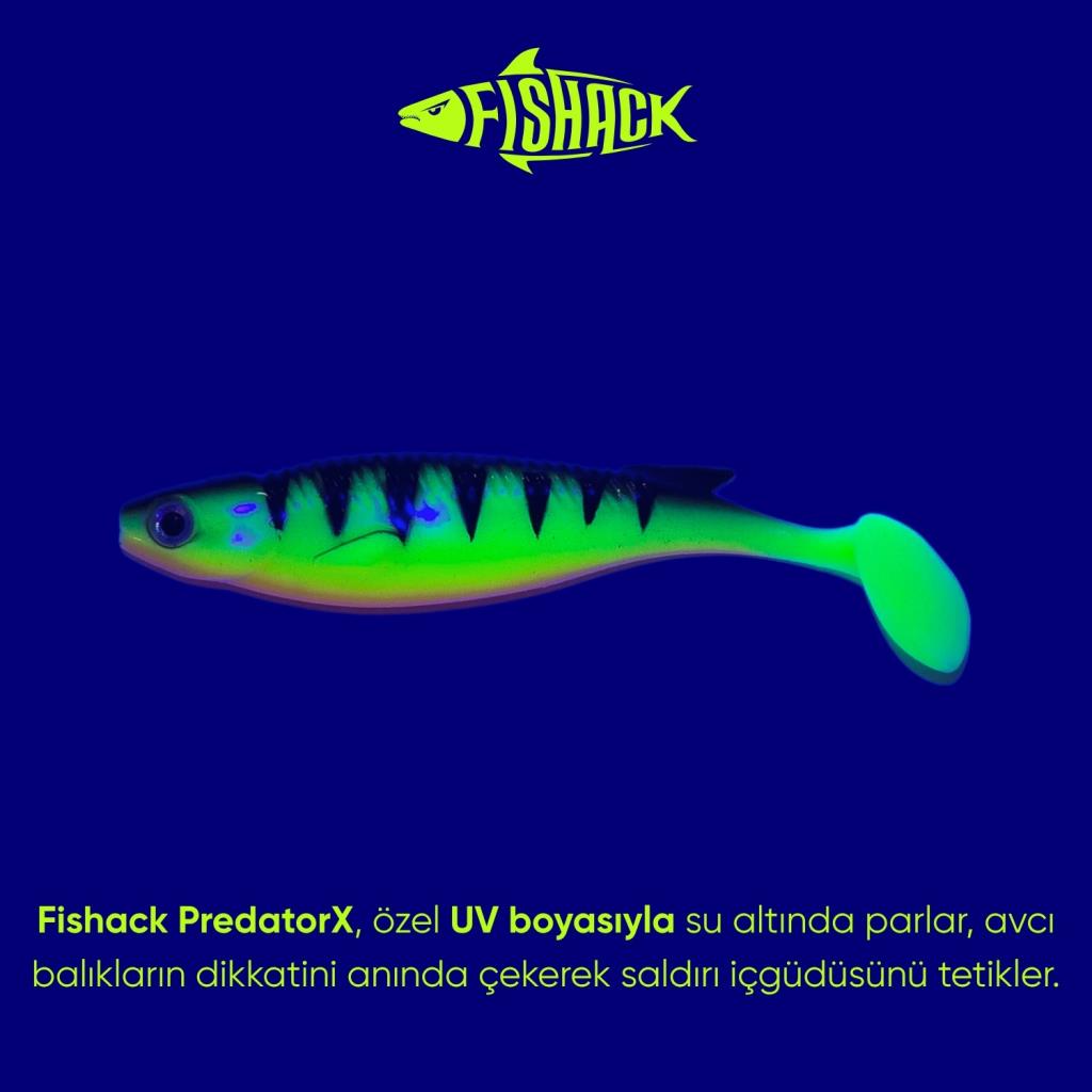 Silikon Balık - 10g 100mm - Fishack PredatorX - UV Boyalı - Twitch