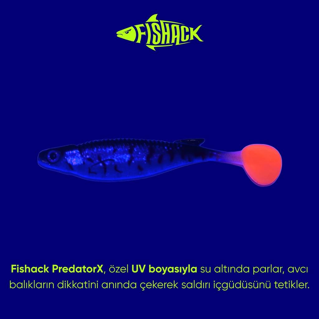 Silikon Balık - 10g 100mm - Fishack PredatorX - UV Boyalı - Venom