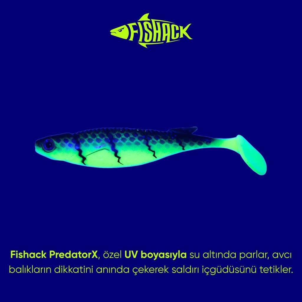 Silikon Balık - 10g 100mm - Fishack PredatorX - UV Boyalı - Wave