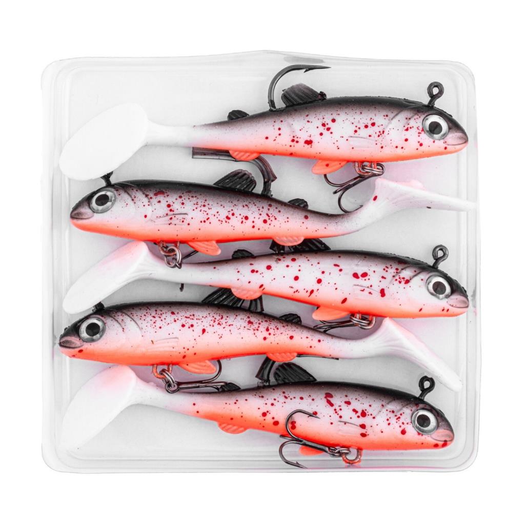 Silikon Balık - 15g 100mm - Üçlü İğneli - Fishack - UV Boyalı - Ember