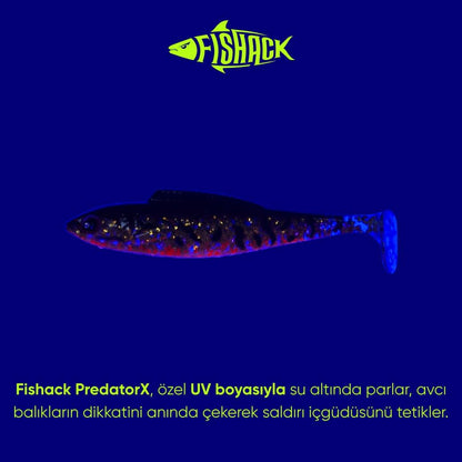 Silikon Balık - 4,5g 85mm - Fishack PredatorX - UV Boyalı - Copper