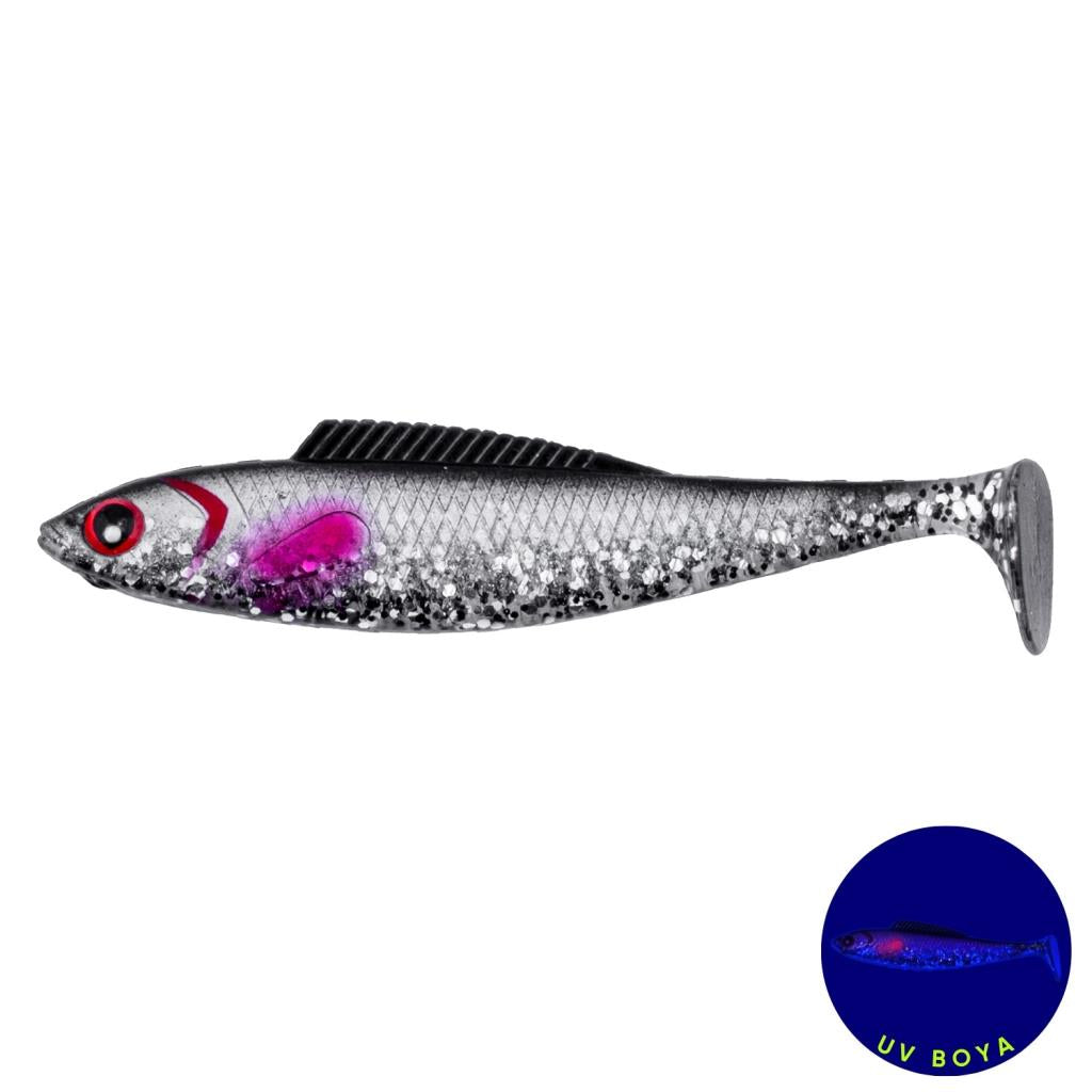 Silikon Balık - 4,5g 85mm - Fishack PredatorX - UV Boyalı - Ghosty