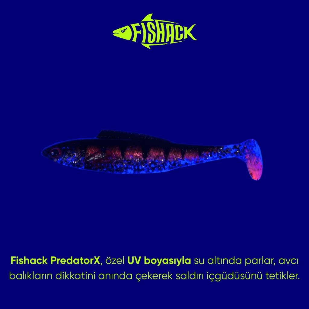 Silikon Balık - 4,5g 85mm - Fishack PredatorX - UV Boyalı - Spark