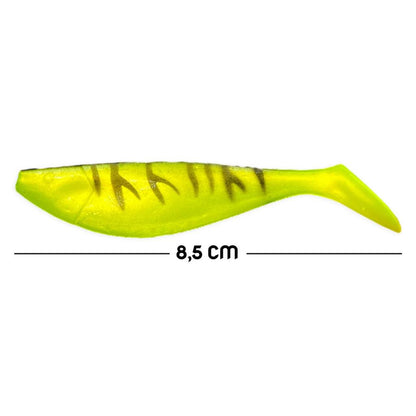 Silikon Balık Yem - Savex - 8,5cm - Fluo Green (642-3018) - 5'li Paket