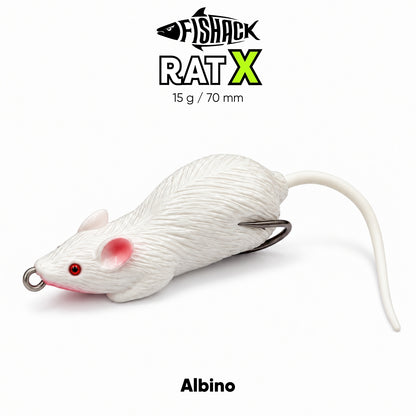 Silikon Fare - 15g 70mm - Fishack RatX -  Albino
