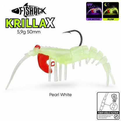 Silikon Karides Yem Fishack Krillax - UV Boyalı - 11g 70mm