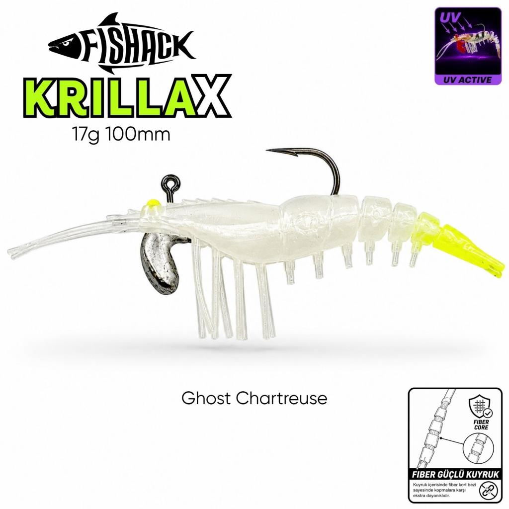 Silikon Karides Yem Fishack Krillax - UV Boyalı - 17g 100mm