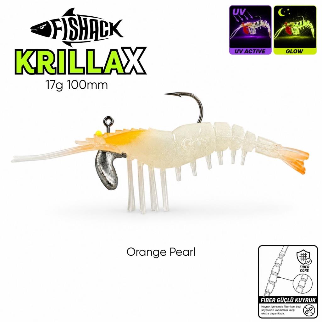Silikon Karides Yem Fishack Krillax - UV Boyalı - 17g 100mm