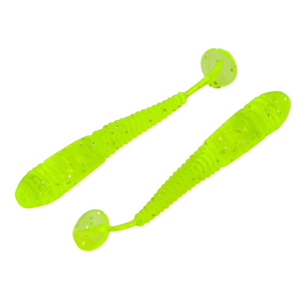 Silikon Kurt Yem - 1,1g 55mm - Fishack Wormix - 1 Adet - UV - Fluo Green - Karides Kokulu