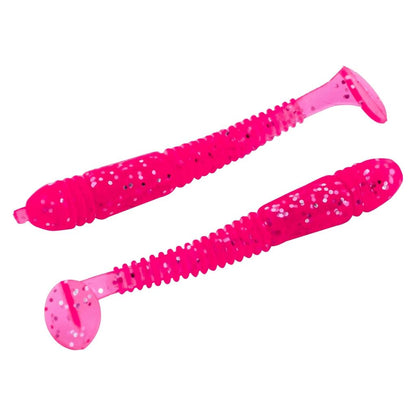 Silikon Kurt Yem - 1,1g 55mm - Fishack Wormix - 1 Adet - UV - Pembe - Karides Kokulu