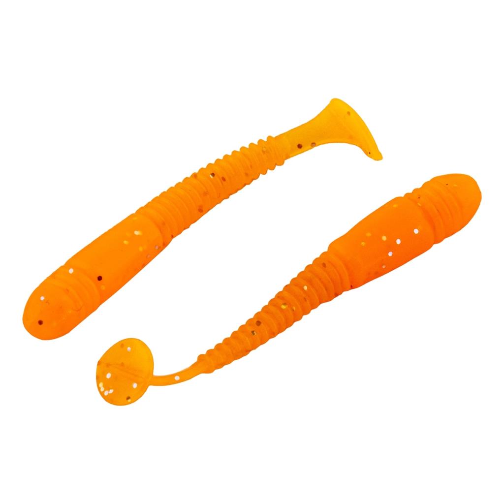 Silikon Kurt Yem - 1,1g 55mm - Fishack Wormix - 1 Adet - UV - Turuncu - Karides Kokulu