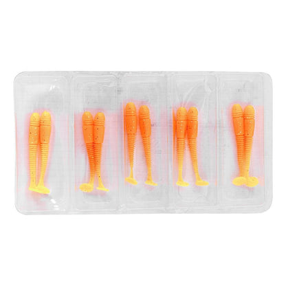 Silikon Kurt Yem - 1,1g 55mm - Fishack Wormix - 1 Adet - UV - Turuncu - Karides Kokulu