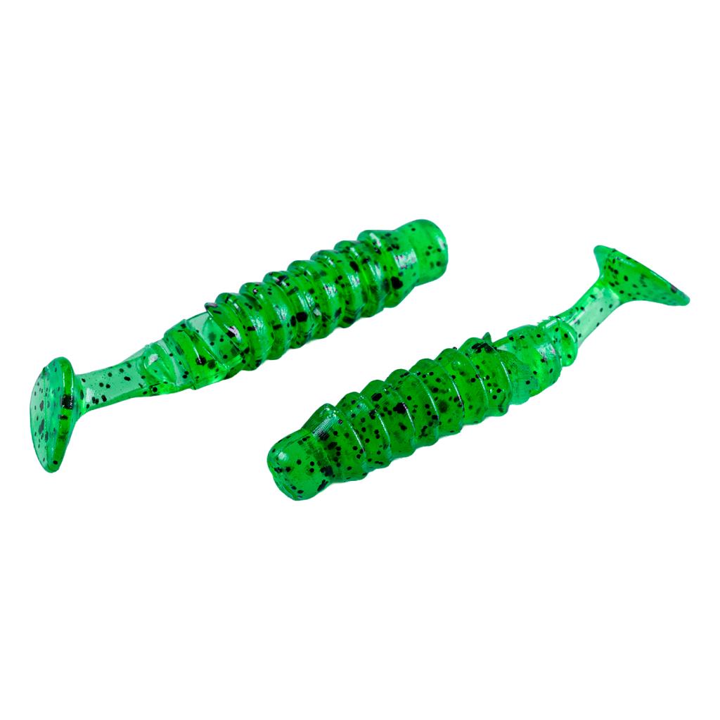 Silikon Kurt Yem - 1,5g 45mm - Fishack - 10 Adet - Yeşil - Karides Kokulu