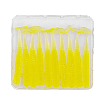 Silikon Kurt Yem - 1g 50mm - Fishack Wormix - 10 Adet - Fluo Green - UV Silikon