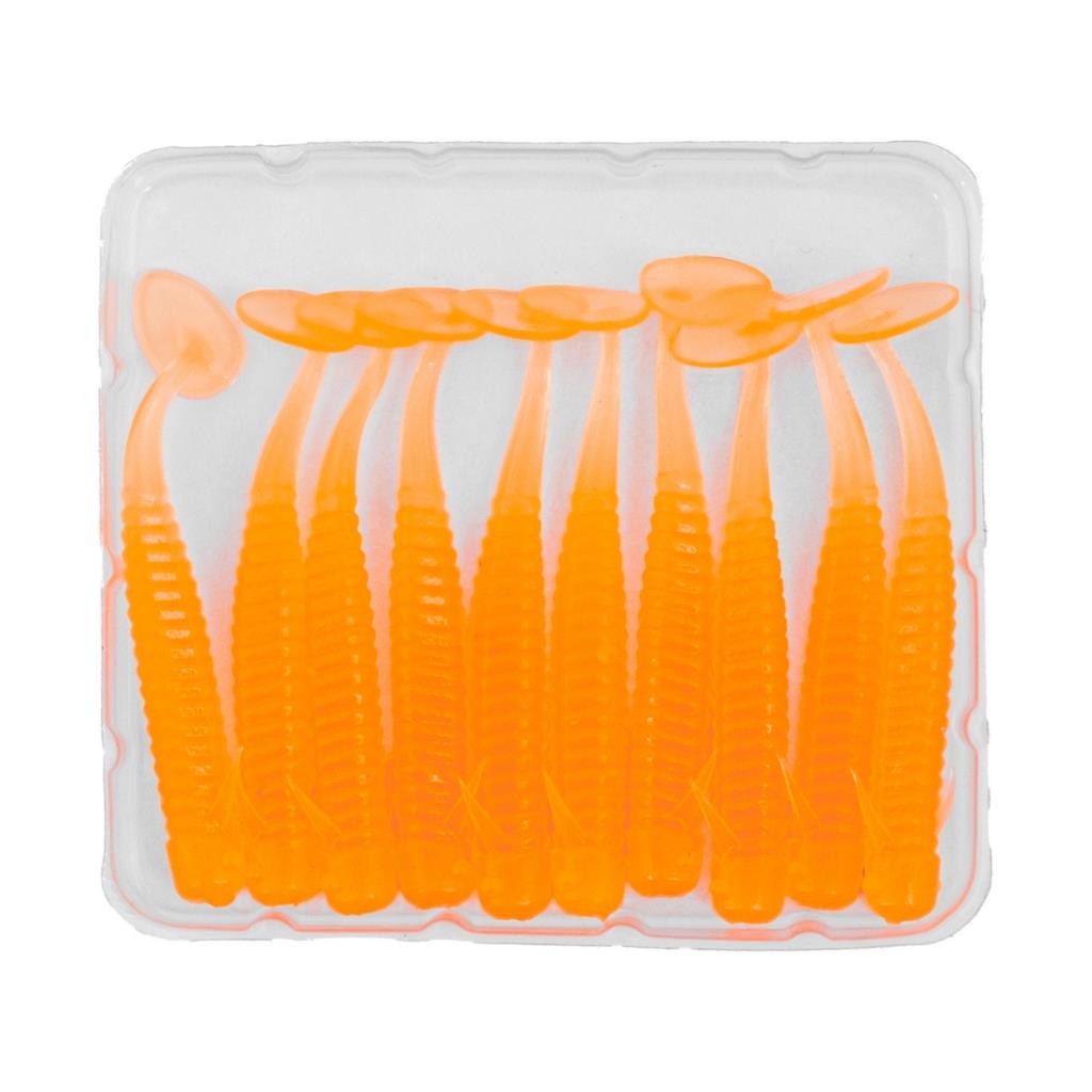 Silikon Kurt Yem - 1g 50mm - Fishack Wormix - 10 Adet - Orange - UV Silikon