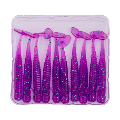 Silikon Kurt Yem - 1g 50mm - Fishack Wormix - 10 Adet - Purple