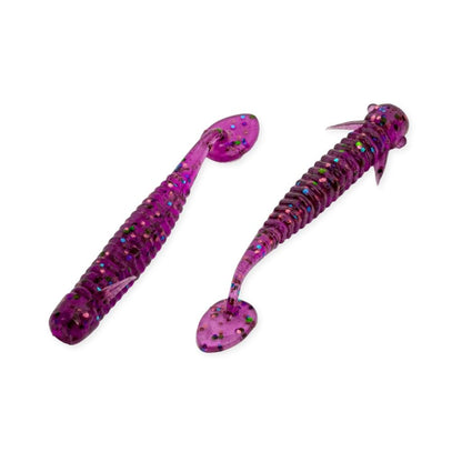 Silikon Kurt Yem - 1g 50mm - Fishack Wormix - 10 Adet - Purple - UV Silikon