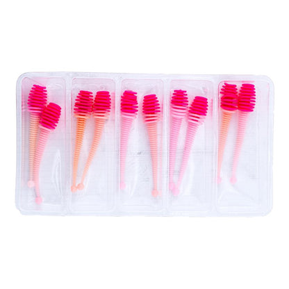 Silikon Kurt Yem - 2,1g 70mm - Fishack Wormix - 1 Adet - Pembe/Beyaz - Karides Kokulu