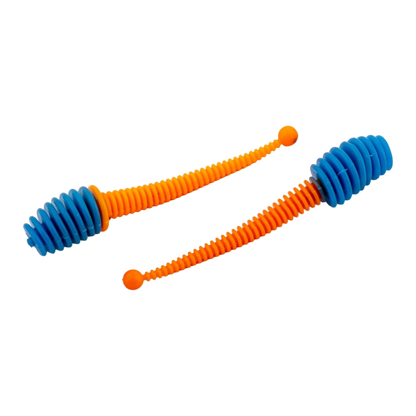 Silikon Kurt Yem - 2,1g 70mm - Fishack Wormix - 10 Adet - UV - Mavi/Turuncu