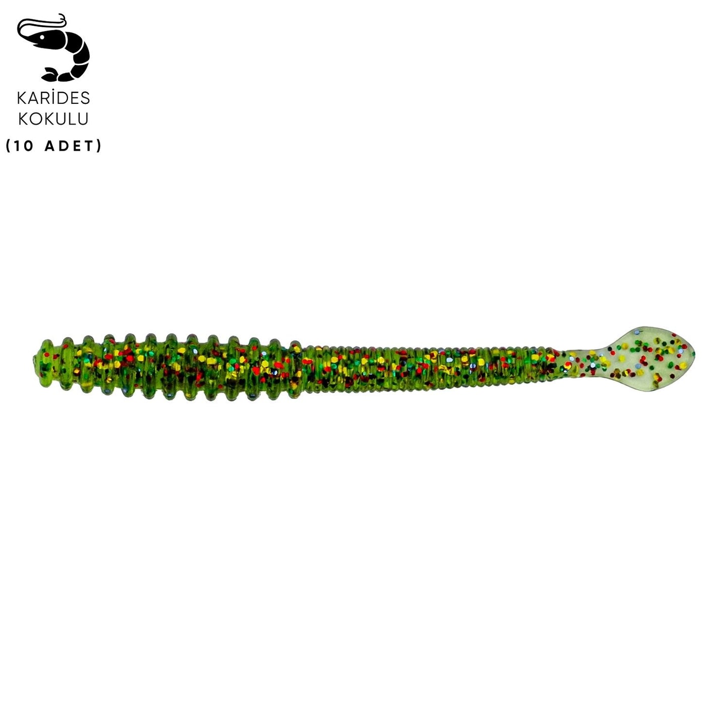 Silikon Kurt Yem - 2,2g 87mm - Fishack Wormix - 10 Adet - Jungle
