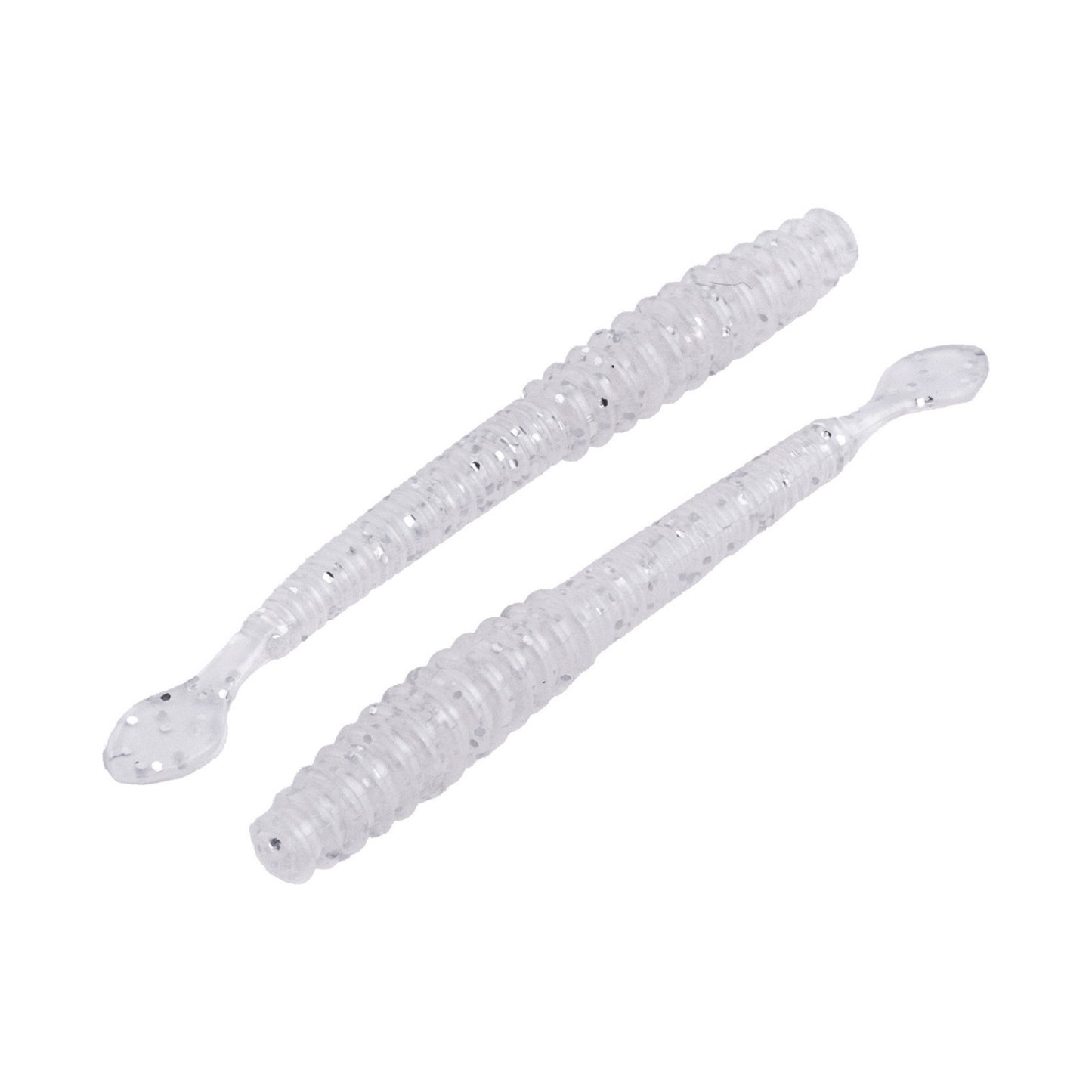 Silikon Kurt Yem - 2,2g 87mm - Fishack Wormix - 10 Adet - Silver White