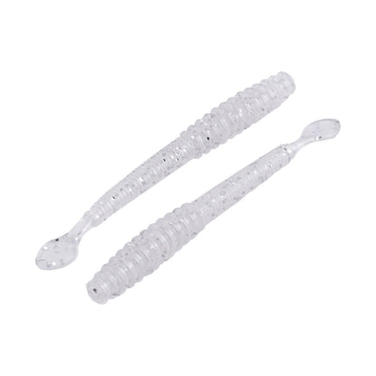 Silikon Kurt Yem - 2,2g 87mm - Fishack Wormix - 10 Adet - Silver White