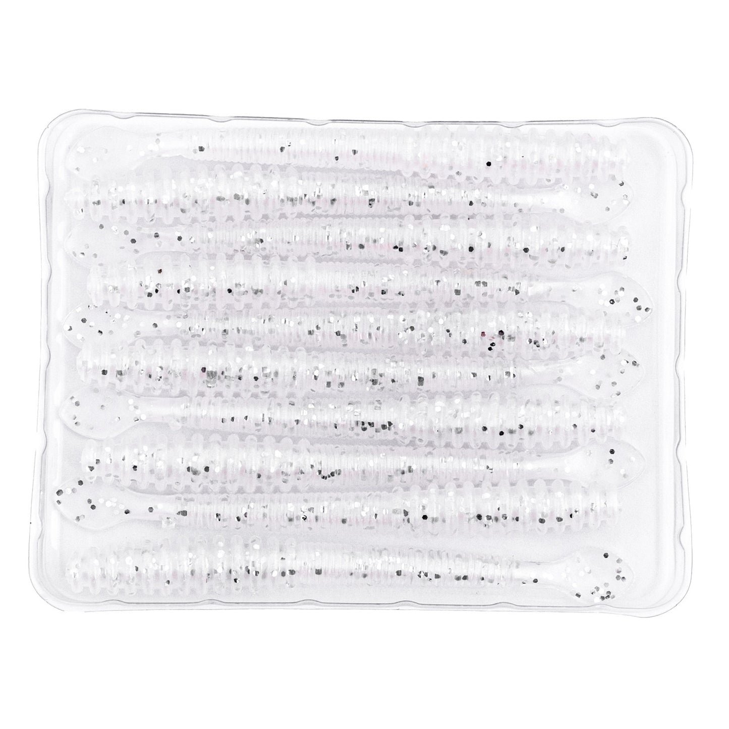 Silikon Kurt Yem - 2,2g 87mm - Fishack Wormix - 10 Adet - Silver White
