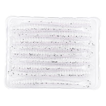 Silikon Kurt Yem - 2,2g 87mm - Fishack Wormix - 10 Adet - Silver White