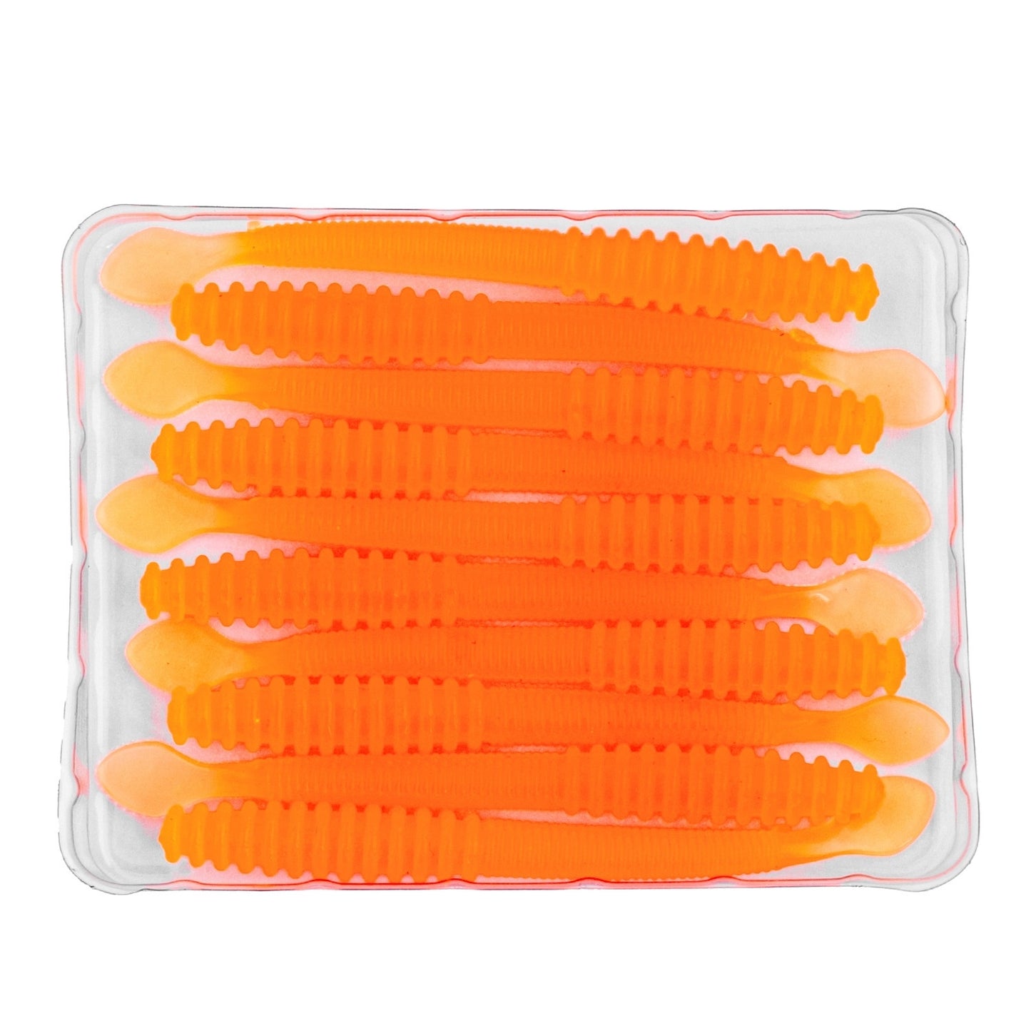Silikon Kurt Yem - 2,2g 87mm - Fishack Wormix - 10 Adet - UV - Orange
