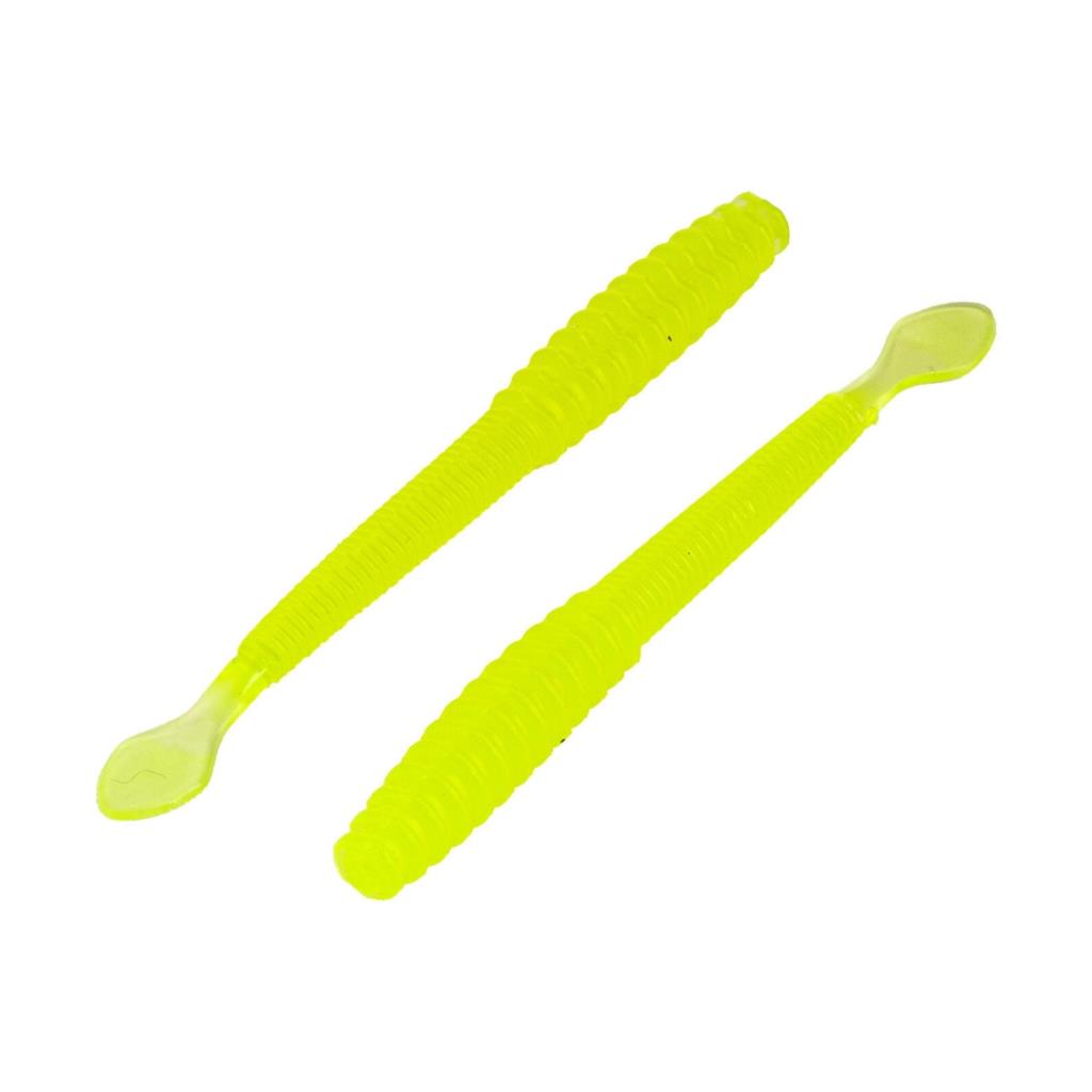 Silikon Kurt Yem - 2,2g 87mm - Fishack Wormix - Fluo Green - UV Silikon