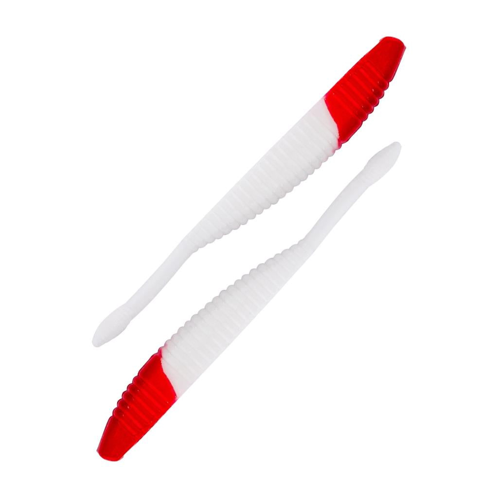 Silikon Kurt Yem - 3,3g 95mm - Fishack WormiX - 1 Adet - Red White