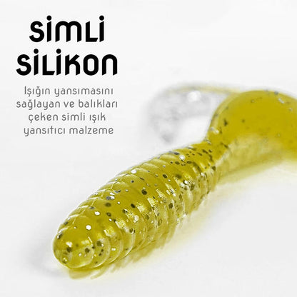 Silikon Kurt Yem - 35mm - Hardal - Yumy (18035-SM024-07)
