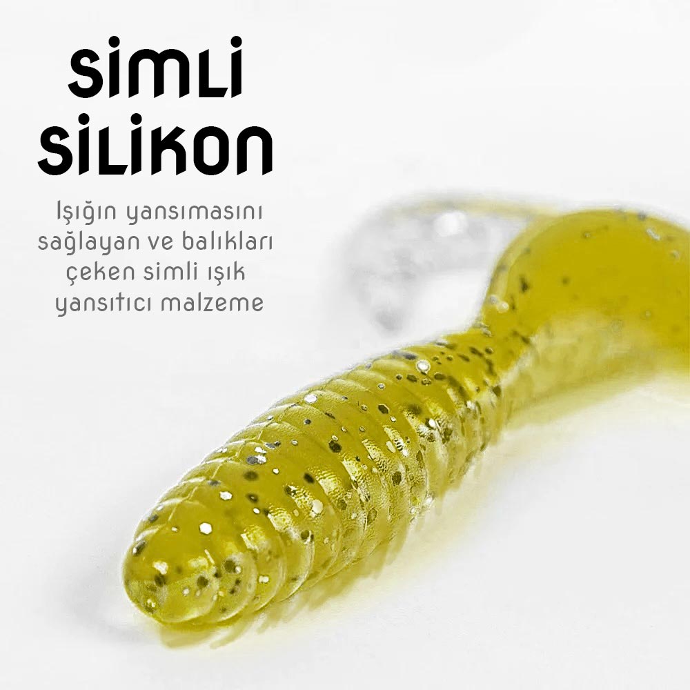 Silikon Kurt Yem - 35mm - Hardal - Yumy (18035-SM024-07)