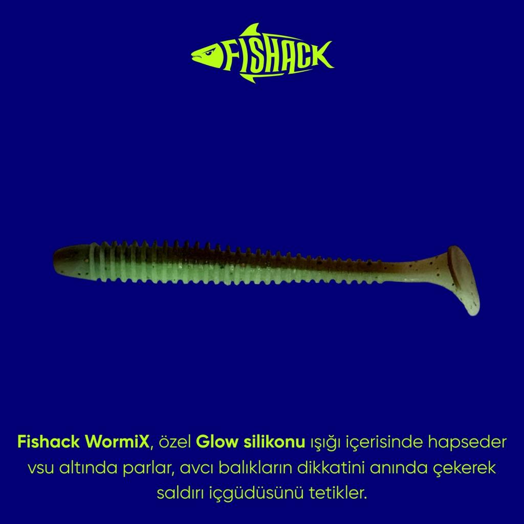 Silikon Kurt Yem - 4,2g 105mm - Turna/Levrek Silikonu - 1 Adet - Gri/Beyaz - Karides Kokulu