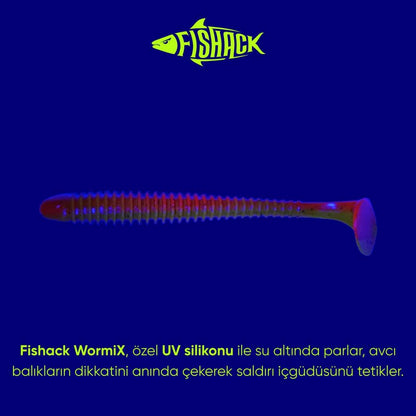 Silikon Kurt Yem - 4,2g 105mm - Turna/Levrek Silikonu - 1 Adet - Turuncu/Sarı - Karides Kokulu