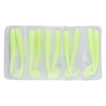Silikon Kurt Yem - 4,2g 105mm - Turna/Levrek Silikonu - 10 Adet - Glow