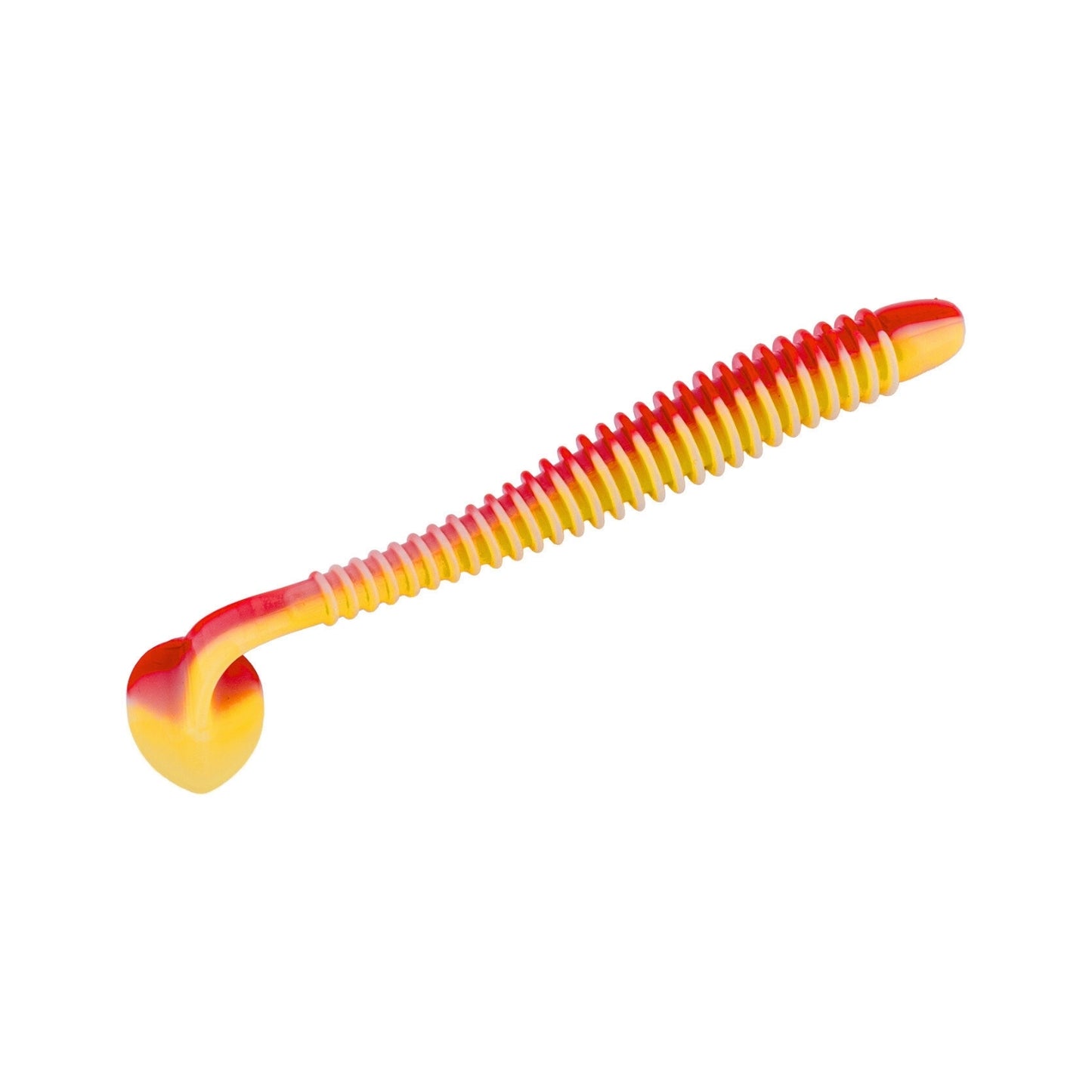 Silikon Kurt Yem - 4,2g 105mm - Turna/Levrek Silikonu - 10 Adet - Kırmızı/Sarı