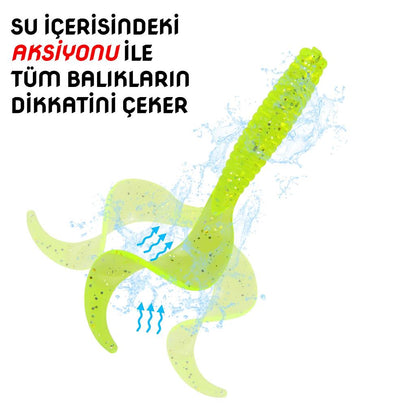 Silikon Kurt Yem - 60mm - Kırmızı/Sarı - Yumy (18065-456)