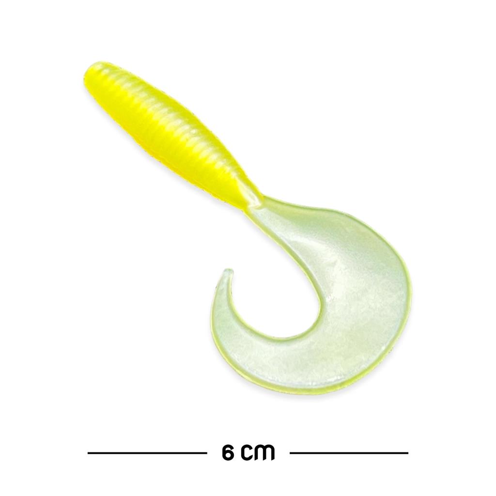 Silikon Kurt Yem - 60mm - Sarı/Beyaz - Yumy (18065-463)