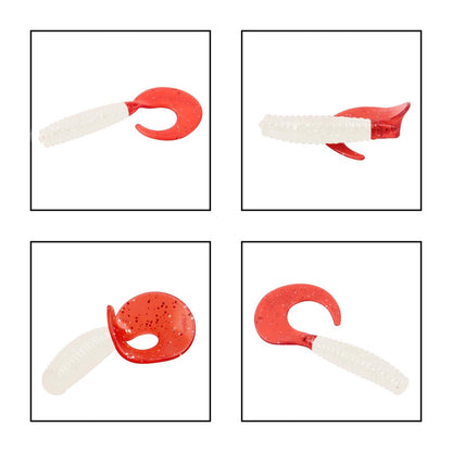 Silikon Kurt Yem - 95mm - Kırmızı/Beyaz - Yumy (460-O-18095)