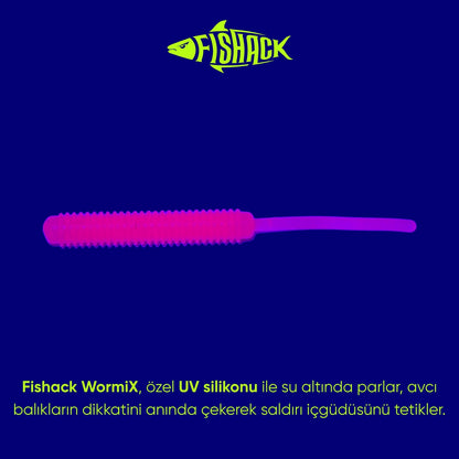 Silikon Kurt Yem - LRF Yem - 1g 52mm - Fishack Wormix - 10 Adet - Pink