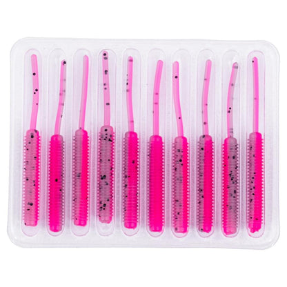 Silikon Kurt Yem - LRF Yem - 1g 52mm - Fishack Wormix - 10 Adet - Pink Gray - UV Silikon